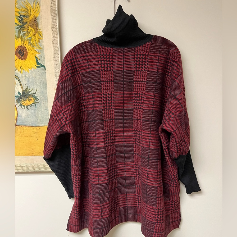💚3 for $15 Color eighteen plaid turtneck sweater